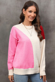 Color Block Cuff Sweater