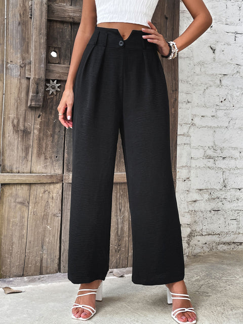 High Waist Straight Leg Pants