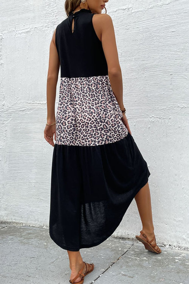 Leopard Sleeveless Maxi Dress