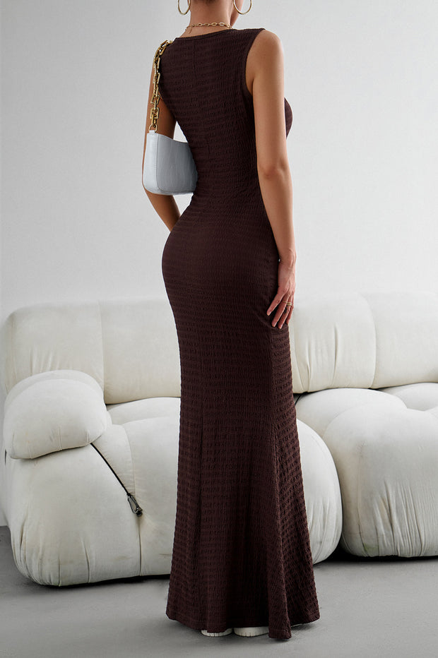 Sleeveless Maxi Fishtail Dress