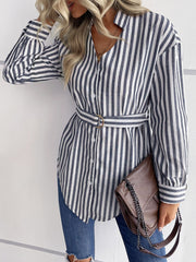 Striped Belted Shirt