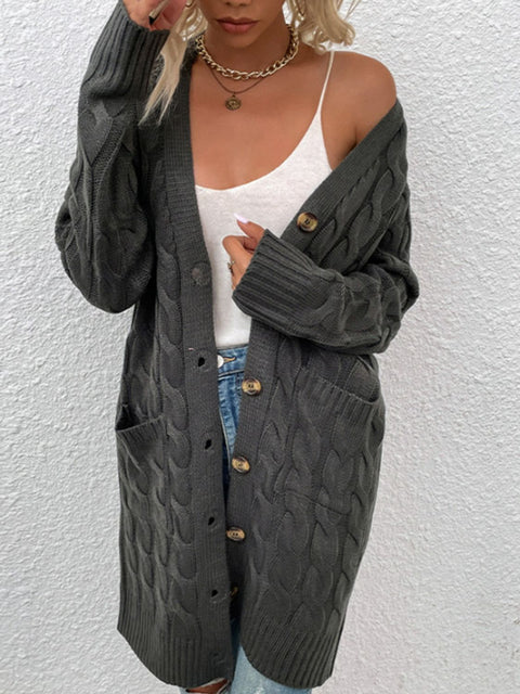 Button Down Cardigan with Pockets