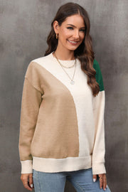 Color Block Cuff Sweater