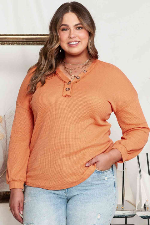 Plus Size V-Neck Top