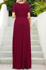 Round Neck Maxi Tee Dress